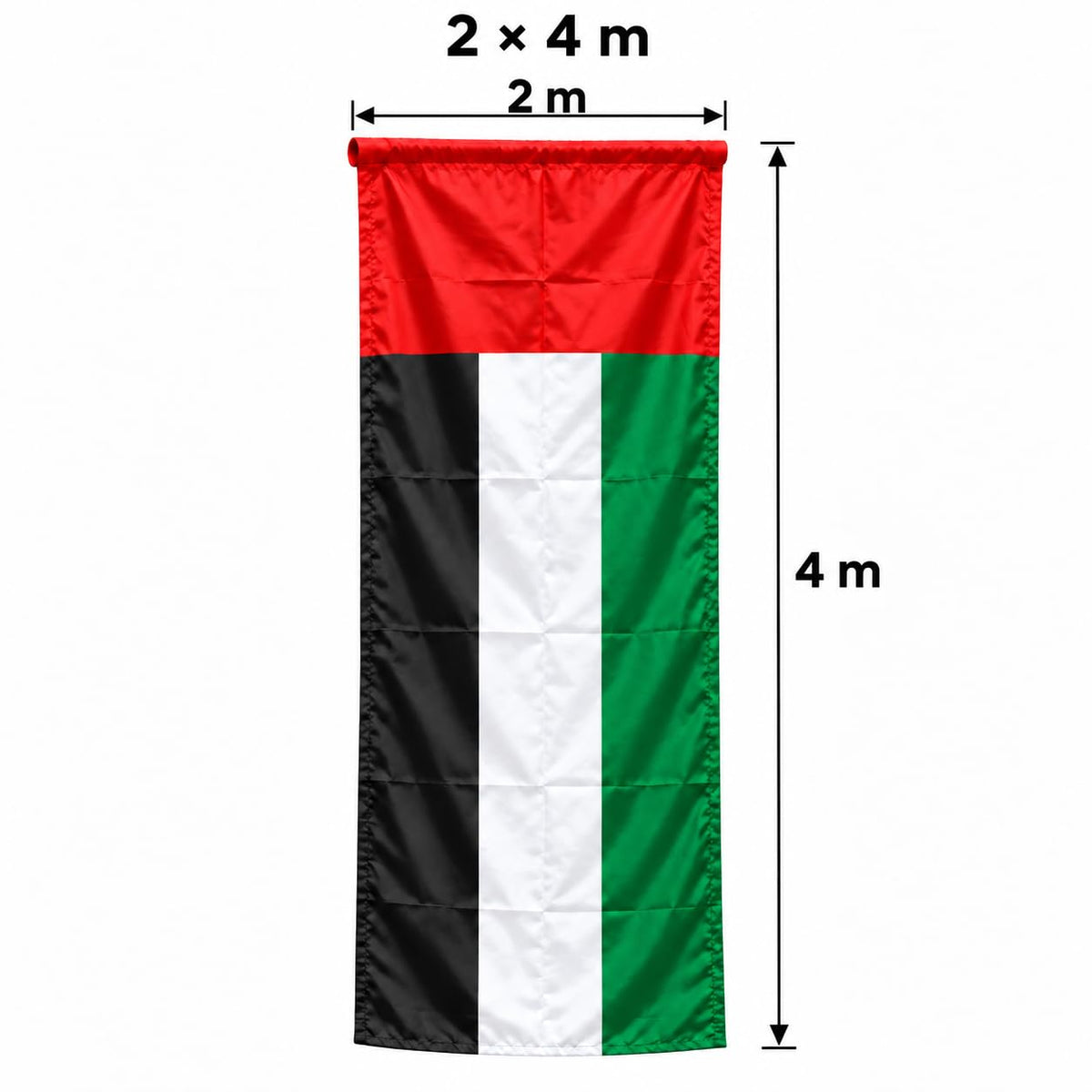 UAE Flag 2 × 4 m – Large Fabric National Flag for Buildings & Events