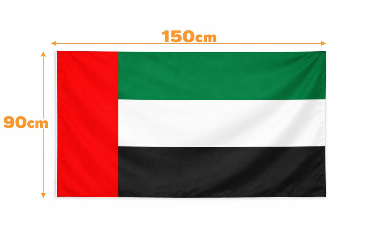 UAE Flag 90 × 150 cm – Fabric National Flag for Indoor & Outdoor Display