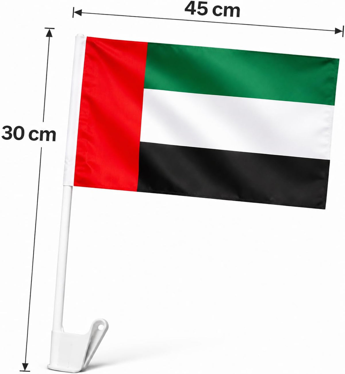 UAE Car Window Flag 30 × 45 cm – National Day Car Decoration