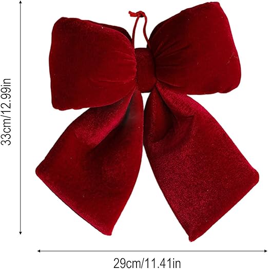 Velvet Luxury Christmas Bow Decoration – 33cm