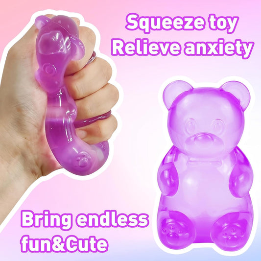 NeeDoh Gummy Bear Purple Super Solid Squish Stress Relief Sensory Fidget Toy