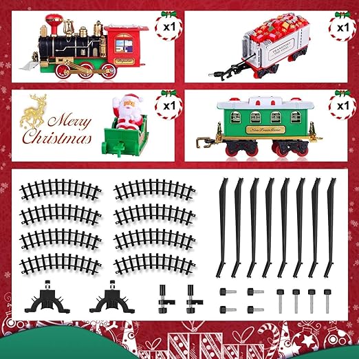 Christmas Train Set – Light-Up, Sound, Battery Operated