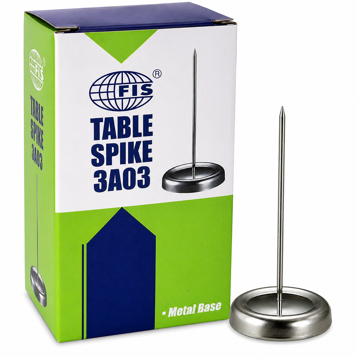 FIS Table Spike 3A03 Metal Memo Holder for Office Desk