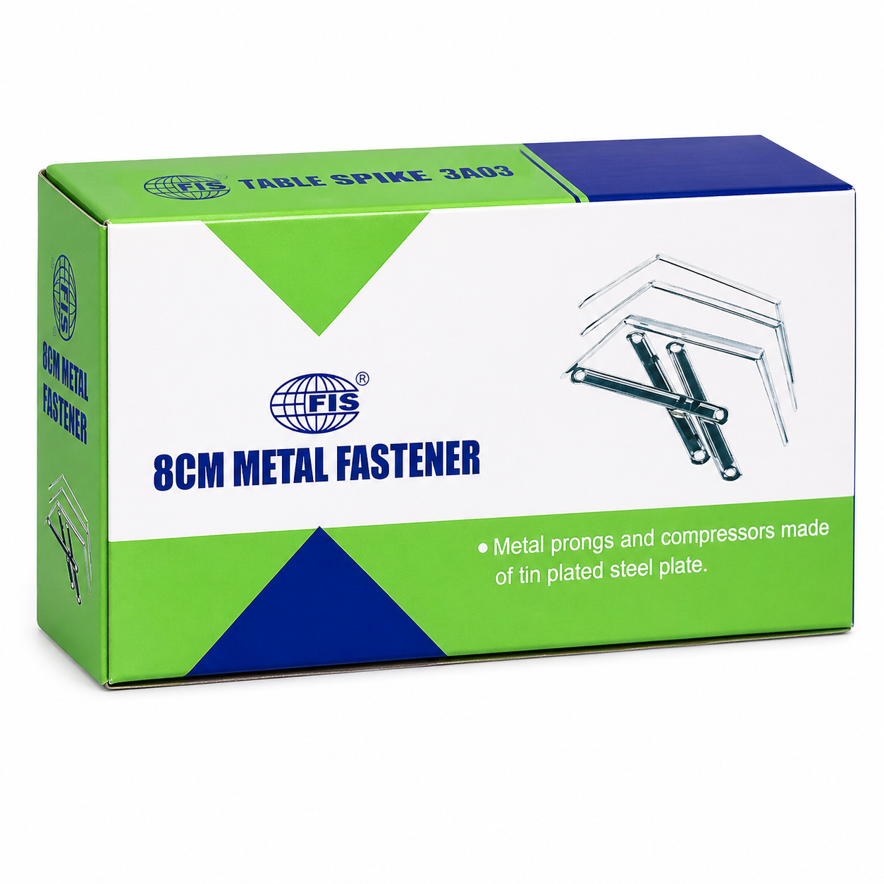 FIS 8cm Metal Fastener Set for Files and Documents