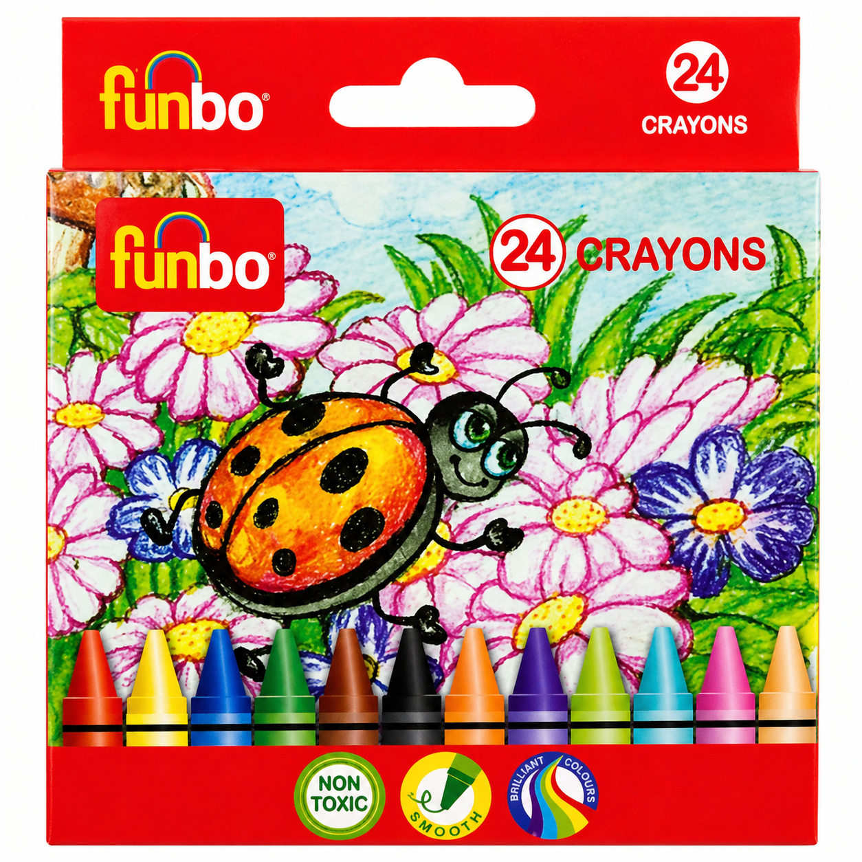 Funbo 24 Crayons Colour Set for Kids Drawing and School