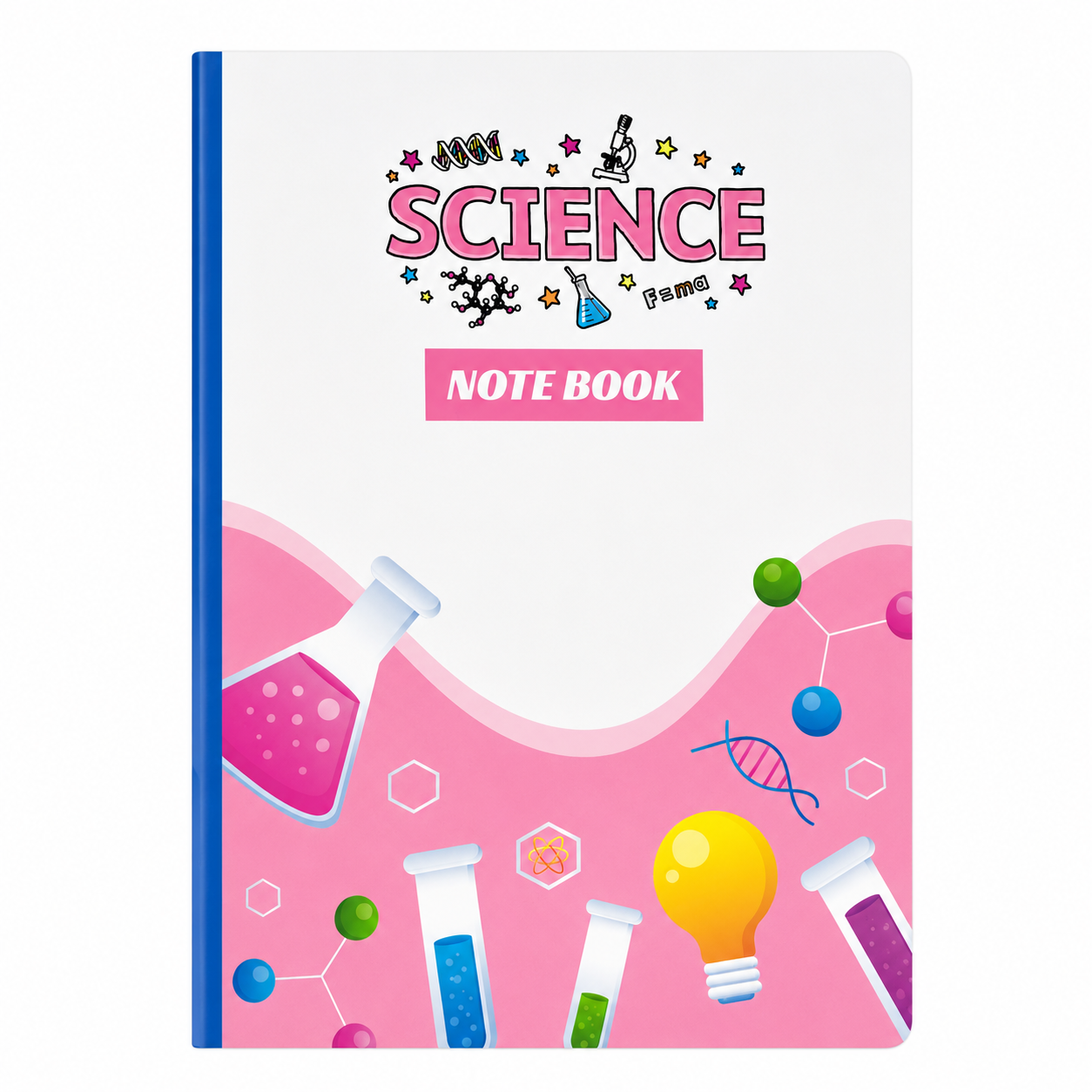 A4 Science Notebook – Student Exercise Book with Science-Themed Cover, 100 Sheets