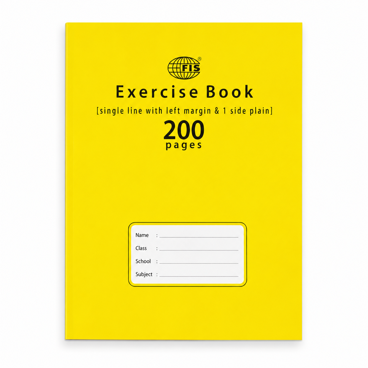 FIS A5 Single Line Exercise Book – 165 × 210 mm, 100 & 200 Pages