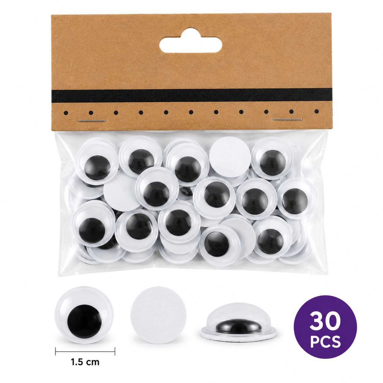 Self Adhesive Googly Eyes for Crafts – Wiggle Eyes for DIY Art, School Projects & Decoration