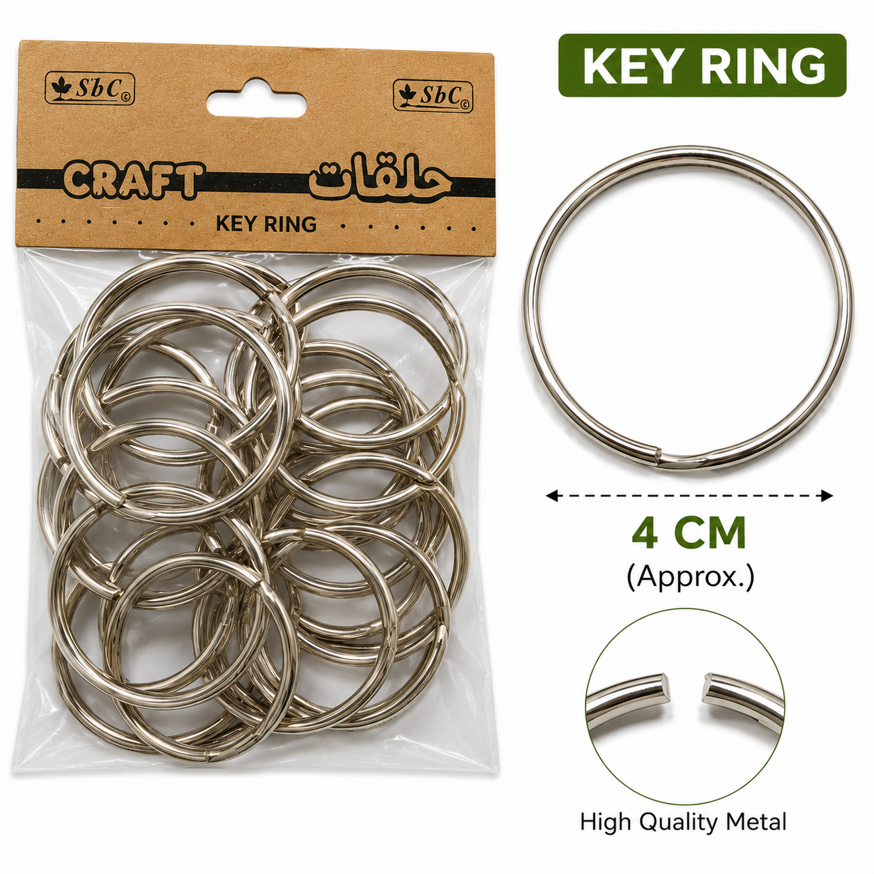 Metal Split Key Ring Set for DIY Crafts and Keychain Making