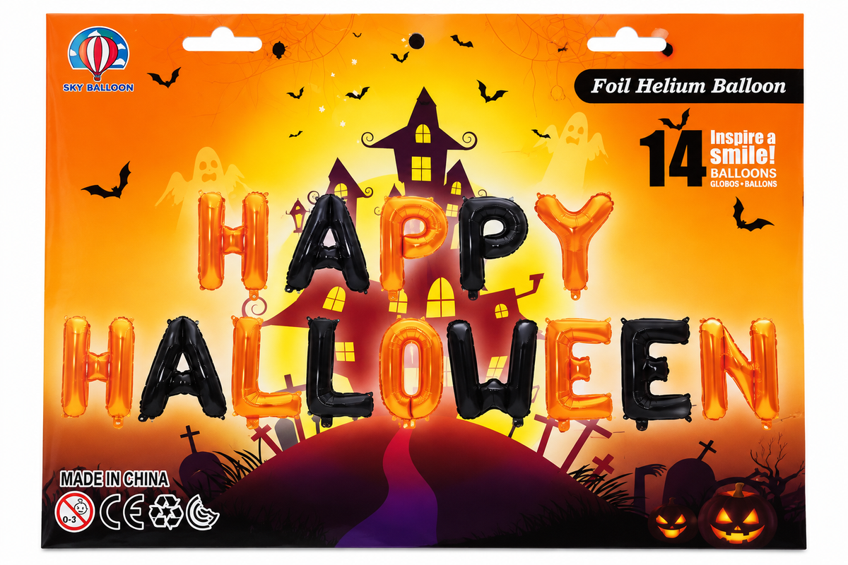 Happy Halloween Foil Balloon Letter Set