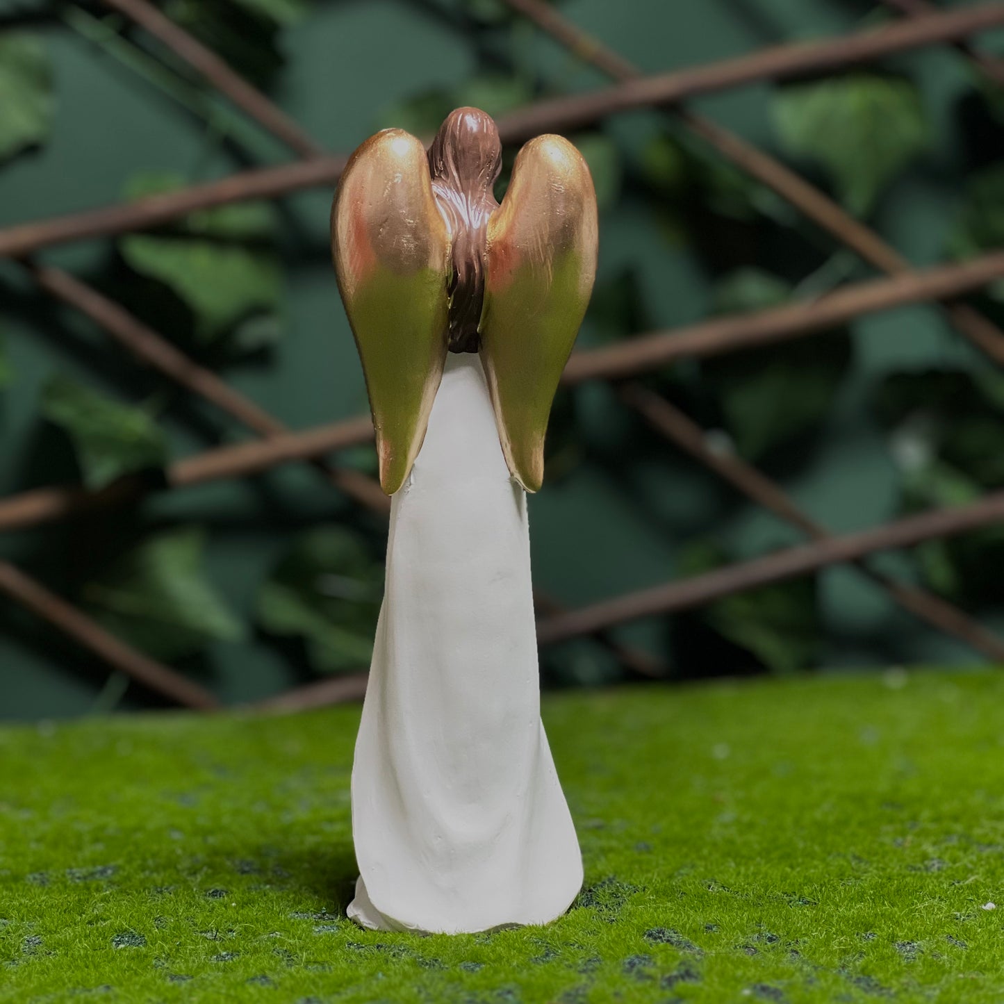 Elegant Praying Angel Figurine with Golden Wings