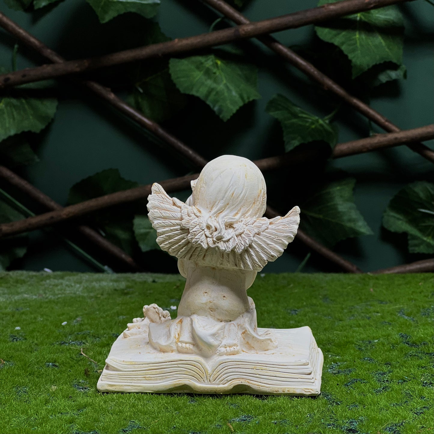 Kneeling Angel Figurine on Open Book – Prayer Statue