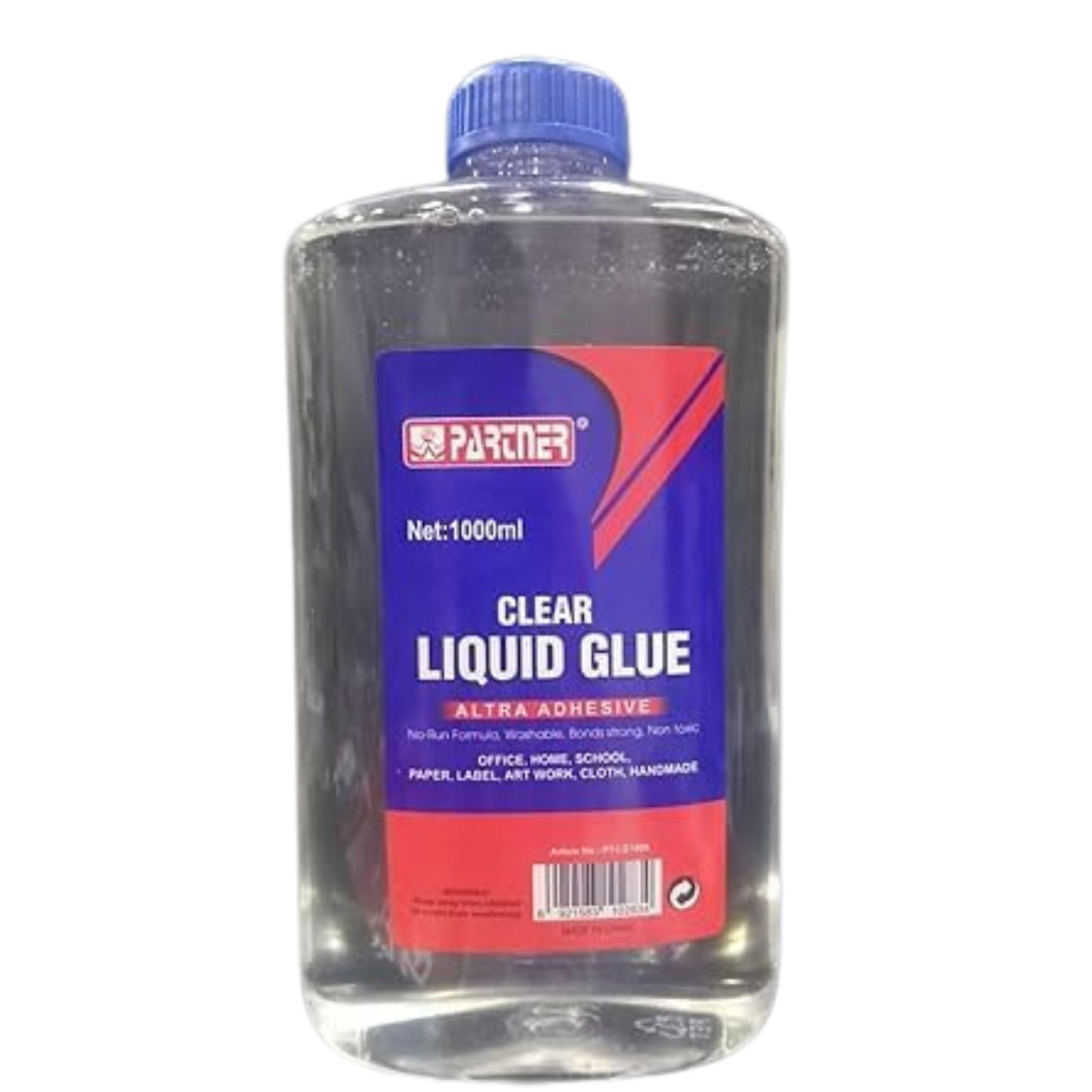 Partner Clear Liquid Glue 1000ml Strong Craft and School Adhesive