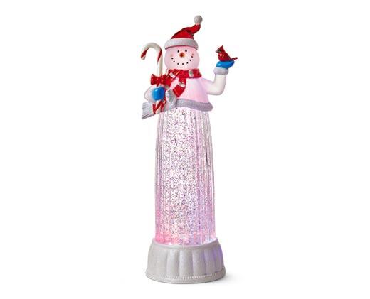 Christmas Snowman Glitter Lamp – Festive LED Display Piece