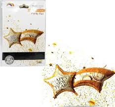 Happy New Year Gold Foil Balloon Set 4 Pieces