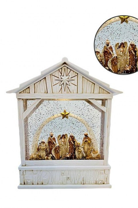 Pajangan Natal Nativity Bintang Kejora Lampu LED + Musik + Air