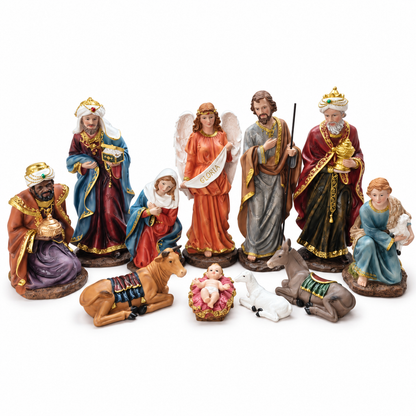 Traditional Christmas Nativity Figurine Set – 11 Pieces, 36 cm