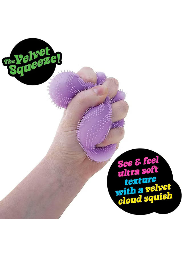 NeeDoh Fuzz Ball – Purple | Soft Fuzzy Sensory Squeeze Ball