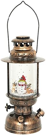 Christmas Lighted Snow Globe Lantern, Santa Claus Christmas Hanging Lantern Light