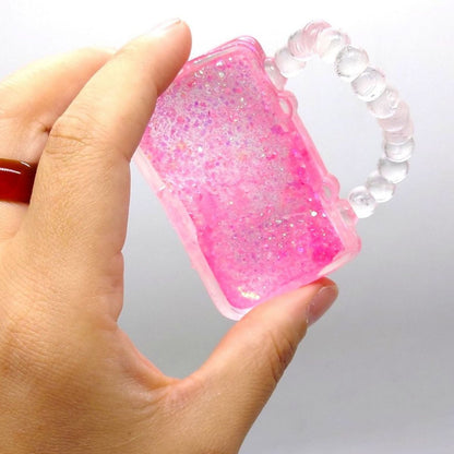 Glitter Handbag Squeeze Toy, Stretchy Sensory Fidget