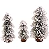 Snow-Covered Tabletop Christmas Tree ( 3 Pcs)