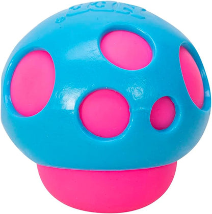 NeeDoh Groovy Shroom – Blue & Pink | Soft Mushroom Sensory Squeeze Toy