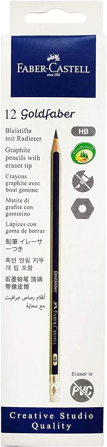 Faber‑Castell Goldfaber HB Graphite Pencils Pack of 12 with Eraser