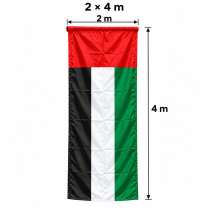 UAE Flag 2 × 4 m – Large Fabric National Flag for Buildings & Events
