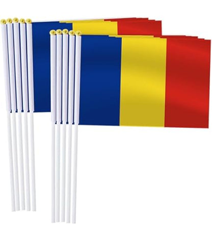 Romania Flag – A5 Size Handheld (Pack of 5)