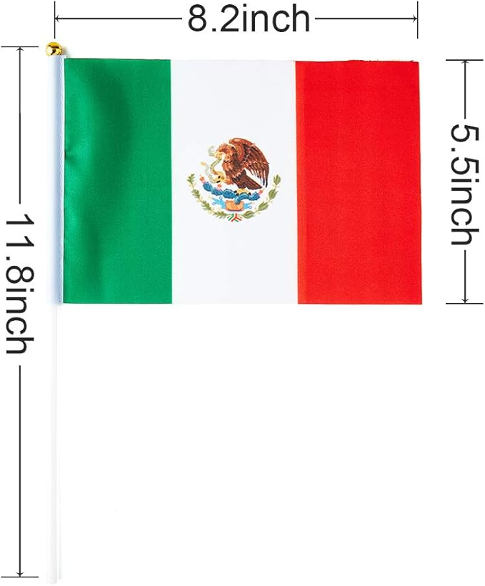 Mexico Flag – A5 Size Handheld (Pack of 5)