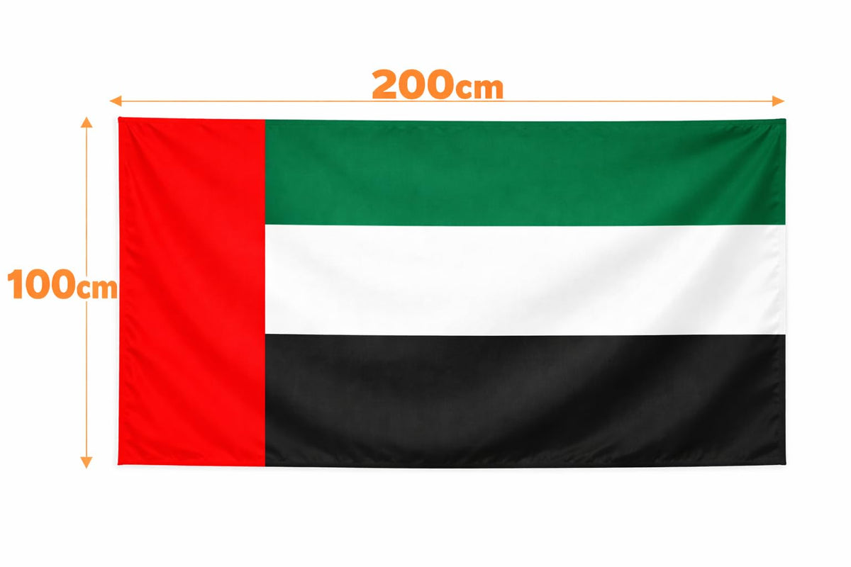 UAE Flag 1 × 2 m – Large Fabric National Flag for Buildings & Events