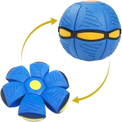 Transforming Flying Saucer Ball with 3-Side LED Lights – 16 cm