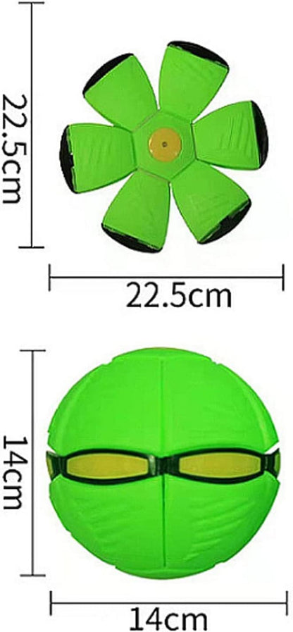 Transforming Flying Saucer Ball with 3-Side LED Lights – 16 cm