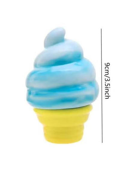 NeeDoh Nice Cream Cone Blue Squishy Stress Toy – Soft Sensory Fidget Toy