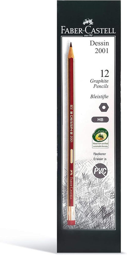 Faber-Castell Pencil Dessin 2001, 12 Piece
