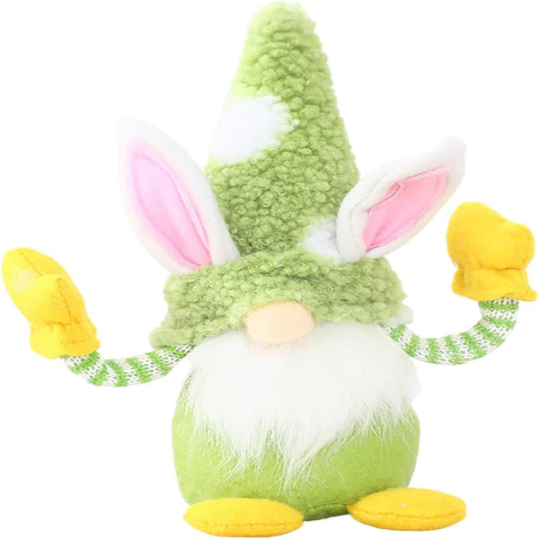Easter Gnome Bunny Plush Decor 22cm – Cute Scandinavian Spring Table Ornament