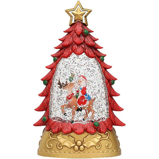 Christmas Snow Globe Lantern with LED lights and sparkling water crystals