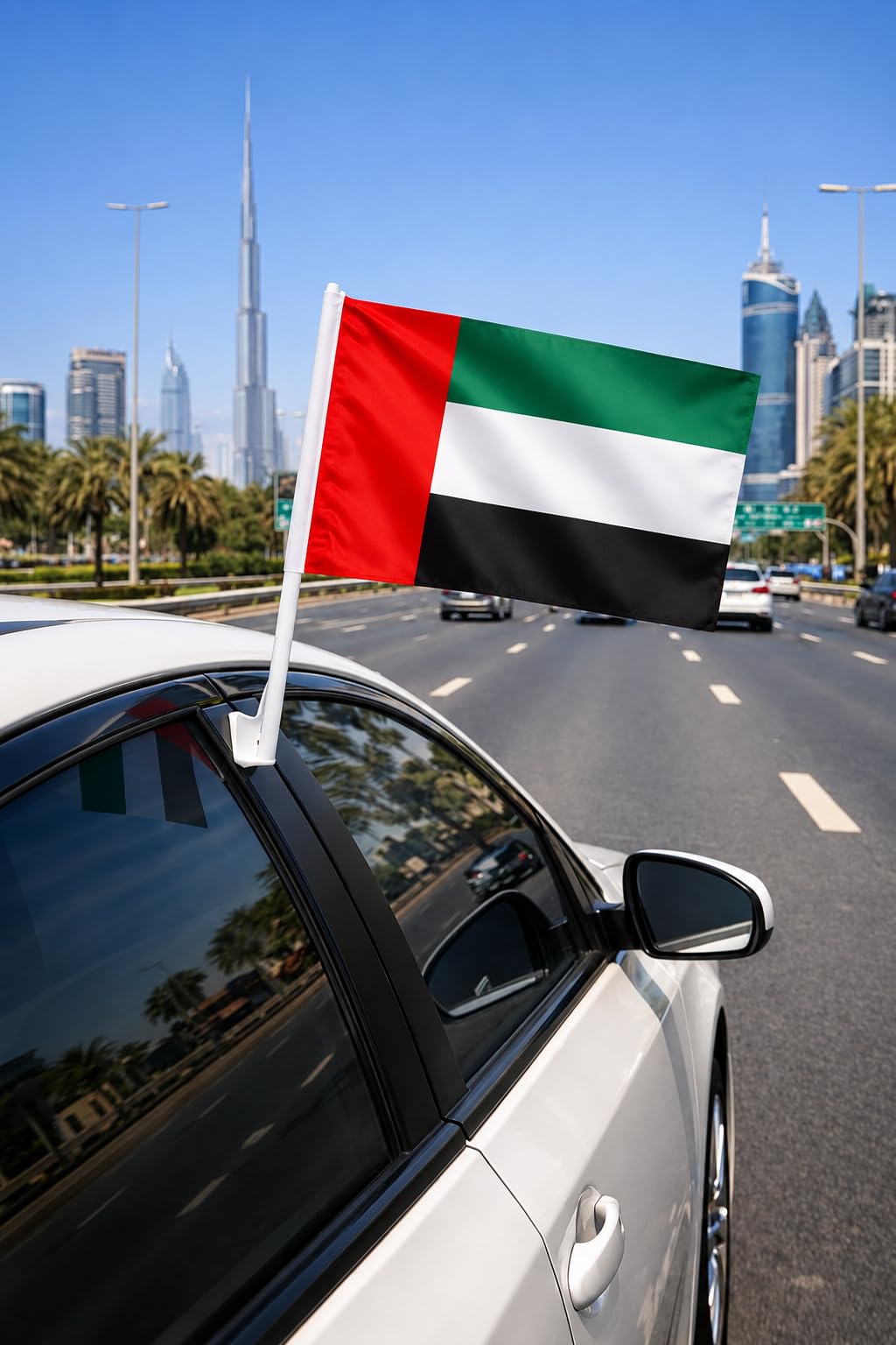 UAE Car Window Flag 30 × 45 cm – National Day Car Decoration