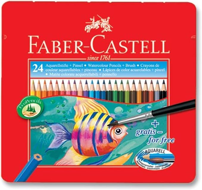 Faber Castell Fish Design Water Colour Pencils 24 Colour
