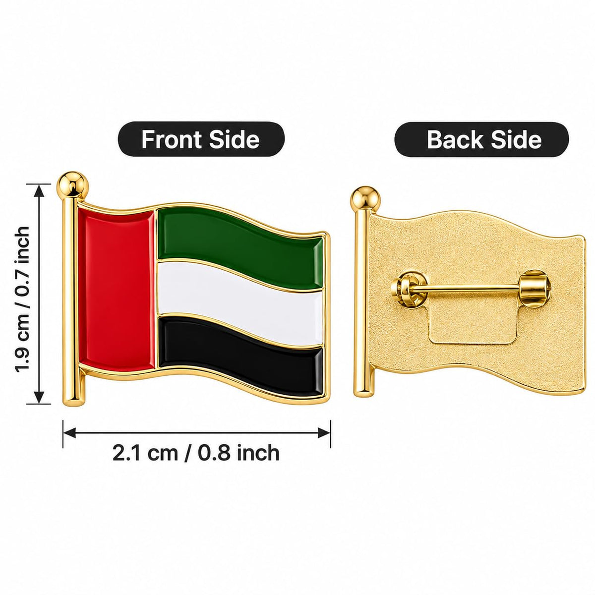 UAE Flag Lapel Pins – Pack of 6 | National Day & Flag Day Badges