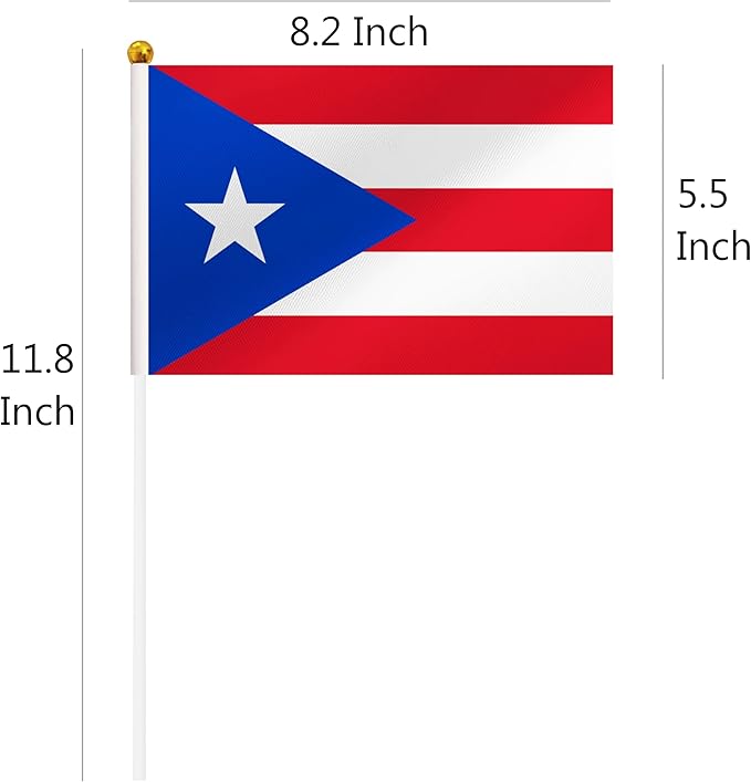 Puerto Rico Flag – A5 Size Handheld (Pack of 5)