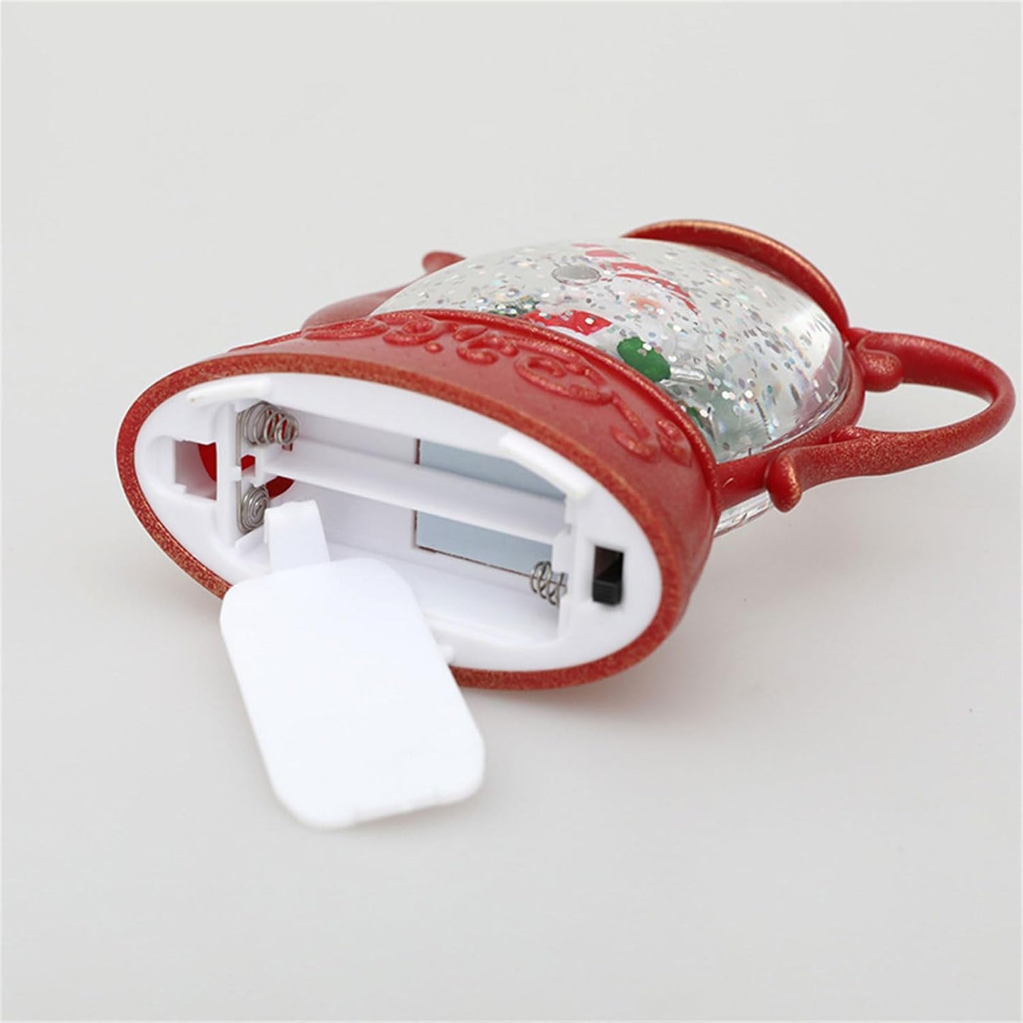 Teapot-Shaped Christmas Lamp with 3D Santa, Snowman and Warm Lighting