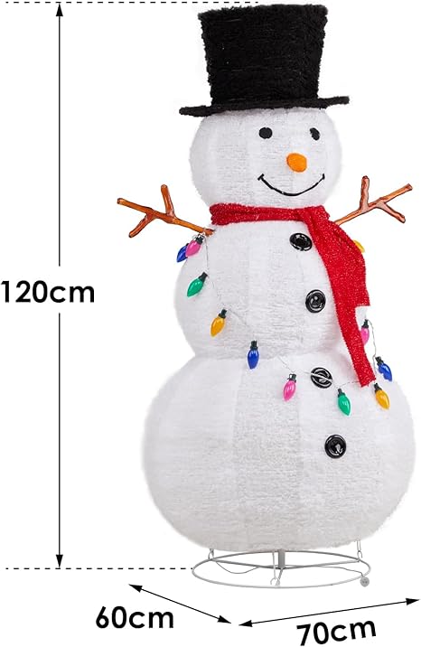 Snowman Decoration – Illuminated Christmas Snowman Figurine