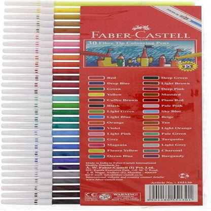 Faber‑Castell 30 Fibre‑Tip Colour Markers