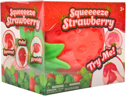 Giant Strawberry Squeeze & Stretch Sensory Fidget Toy – 15 cm