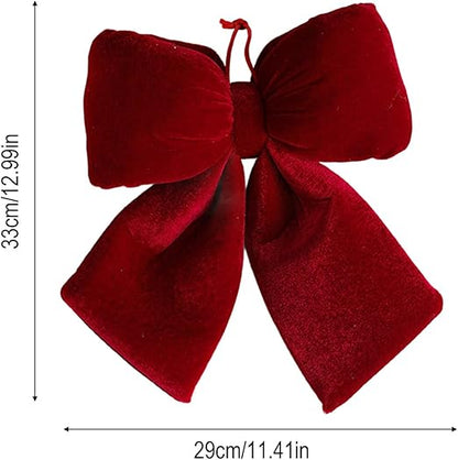 Velvet Luxury Christmas Bow Decoration – 33cm