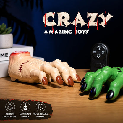 Halloween Remote Control Crawling Hand with Sound & Light, Beige