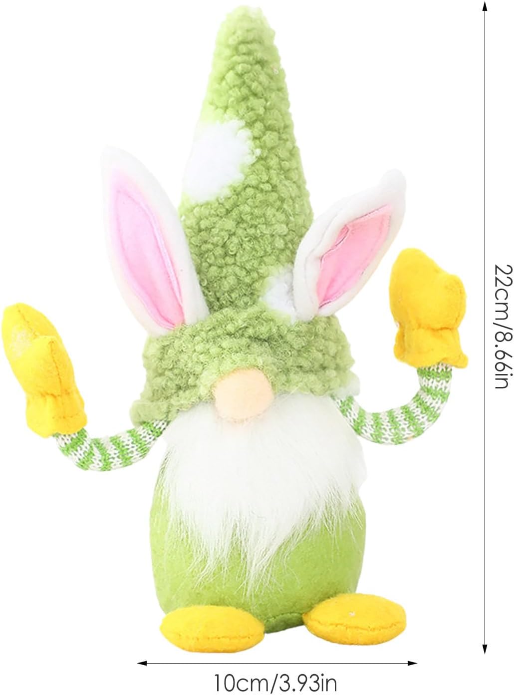 Easter Gnome Bunny Plush Decor 22cm – Cute Scandinavian Spring Table Ornament