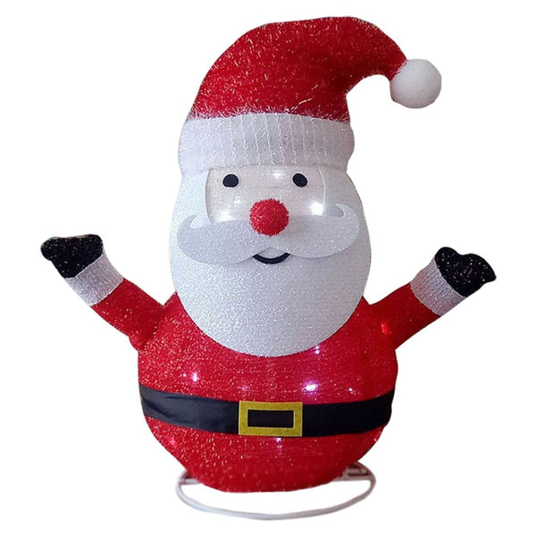 Light-Up Glittering Santa Claus Bust Figurine Holiday Decoration