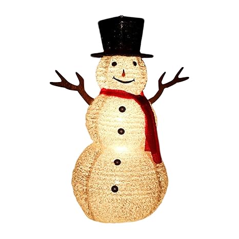 Snowman Decoration – Illuminated Christmas Snowman Figurine